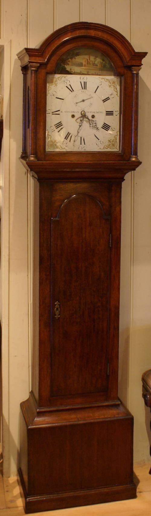 Attractive Late 18th Century Solid Oak Cased Longcase Clock